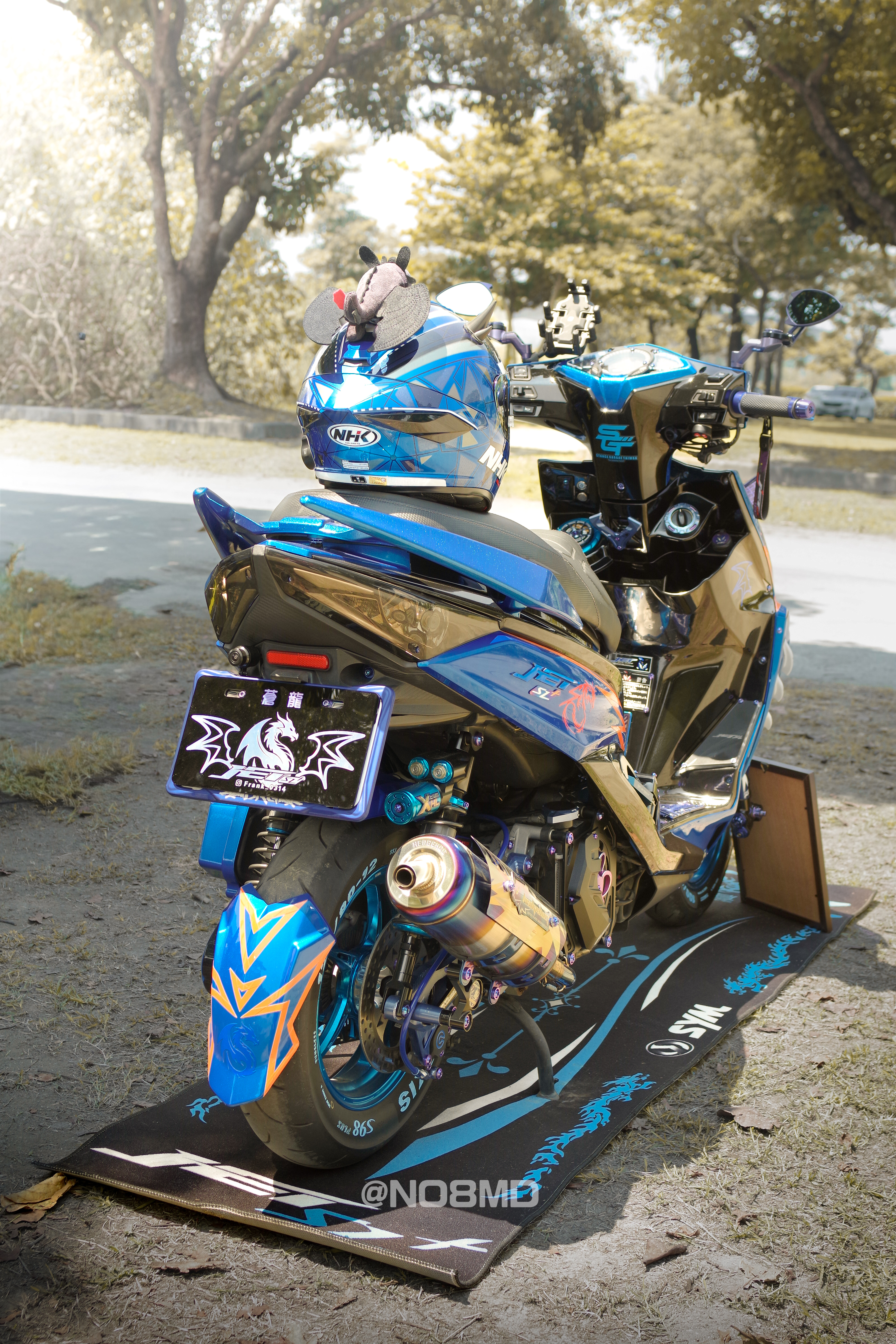 車主蒼龍與逆向偽裝愛車合影