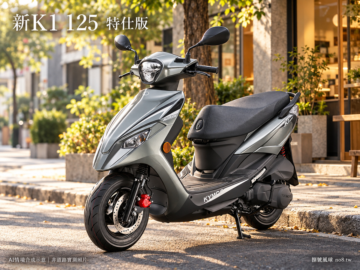 新K1 125 特仕版|捌號風球原創生活情境合成示意