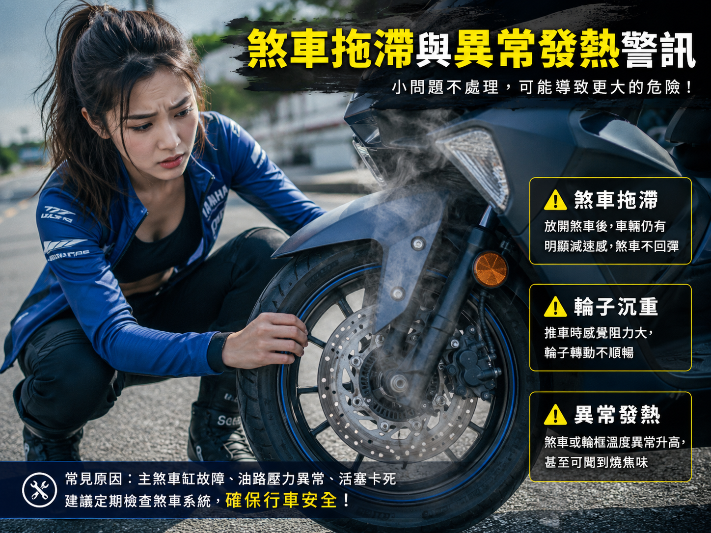 煞車總泵故障與卡死危機