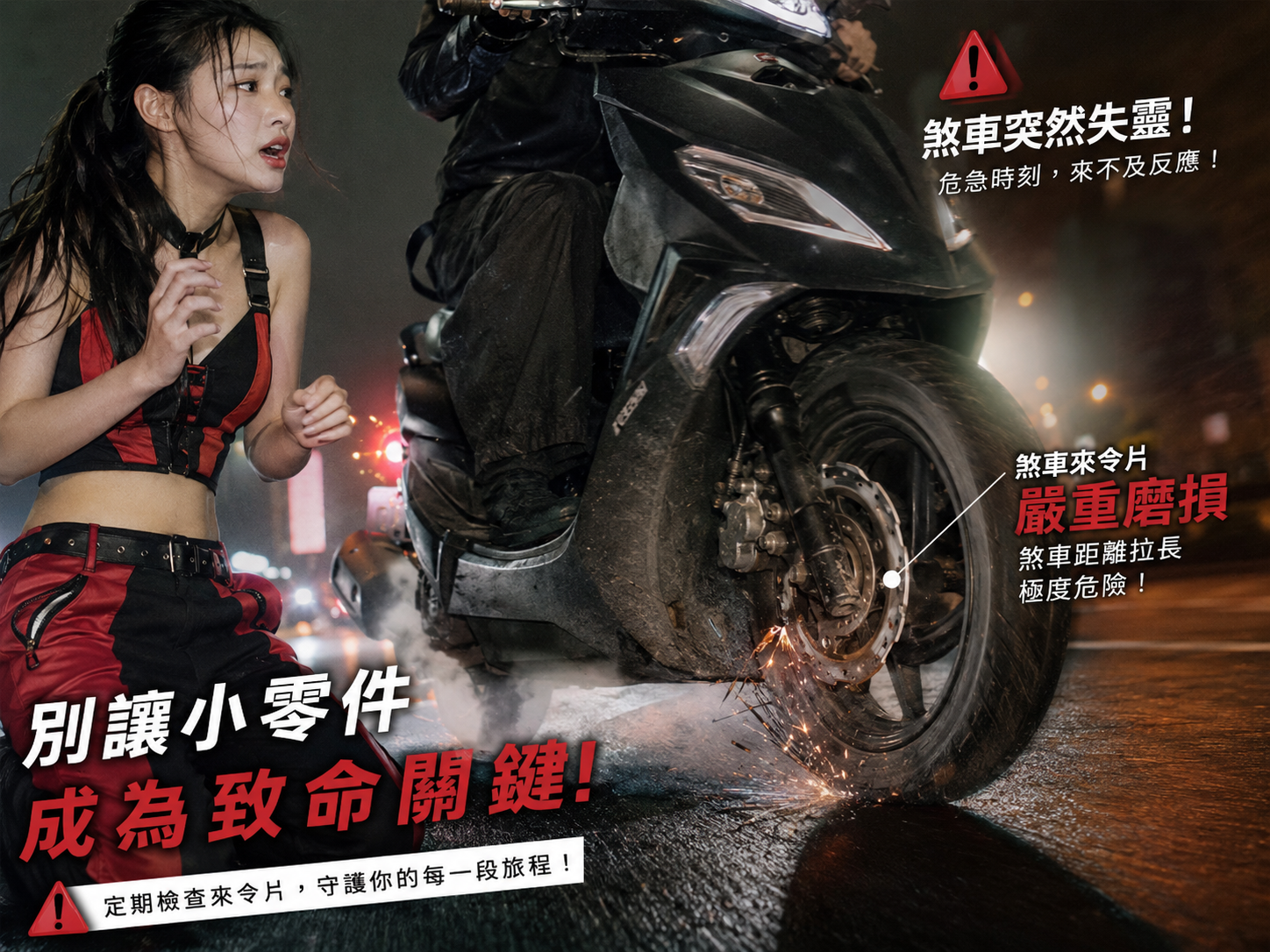 煞車距離變長與危險情境