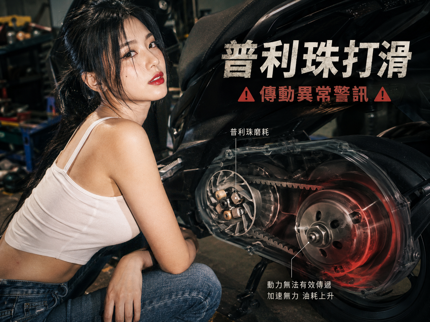 離心力與普利珠滾動軌跡