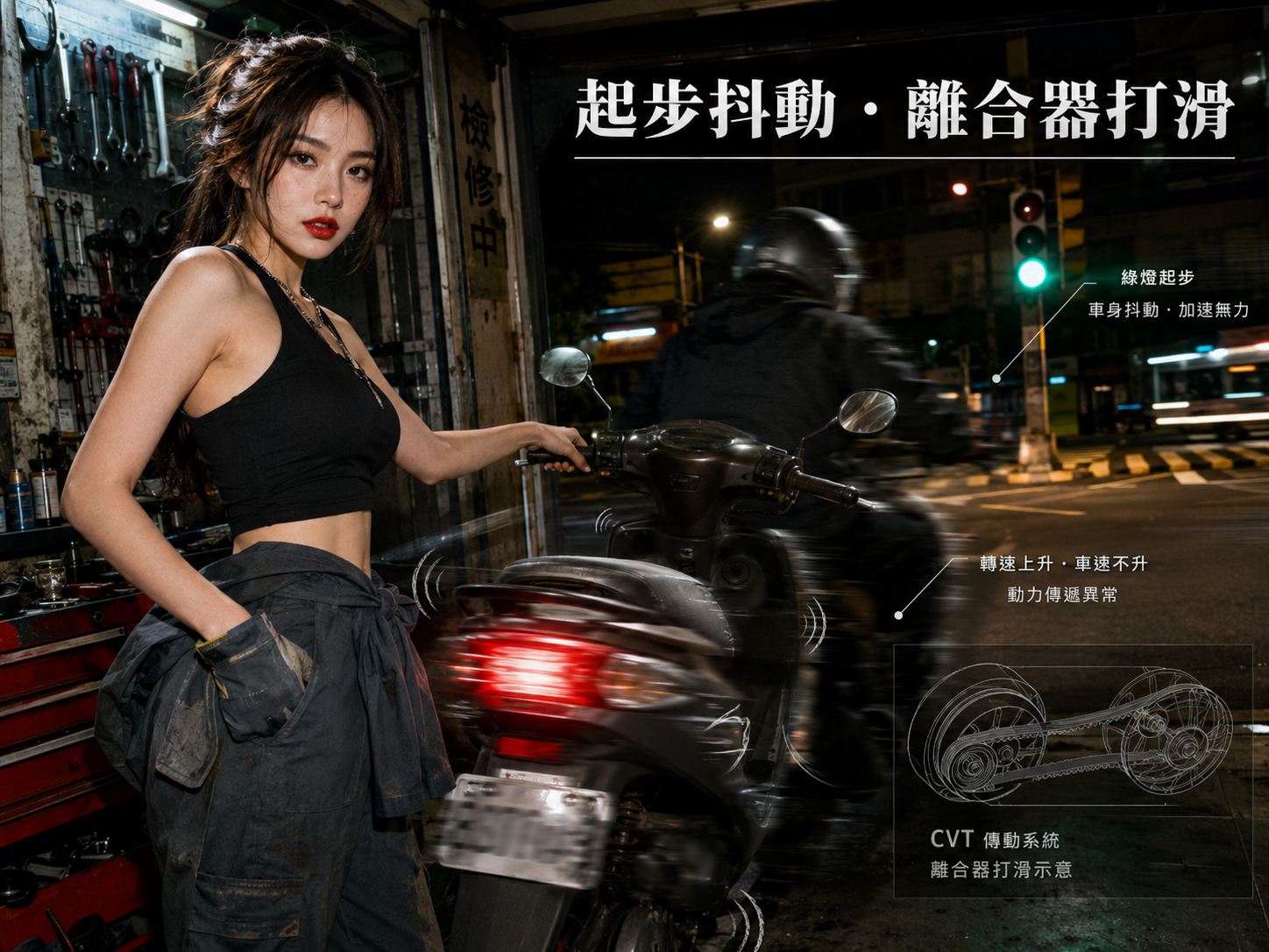 CVT離合器與碗公作動原理圖
