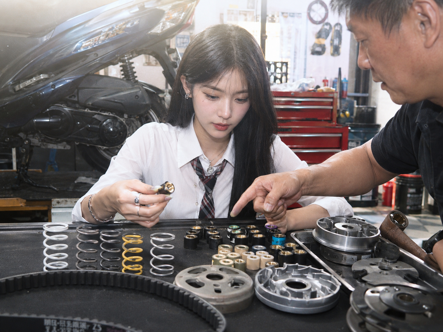 傳動箱內部機車皮帶嚴重打滑甚至斷裂的危險狀況