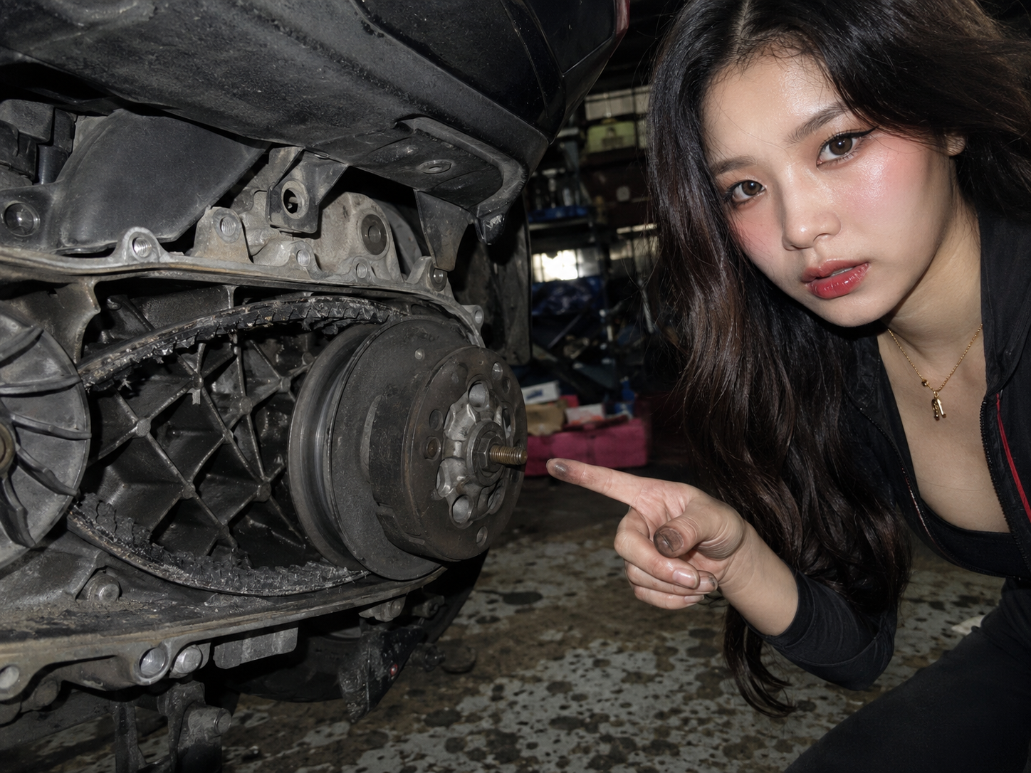 專業車行進行機車CVT傳動系統的清潔與保養