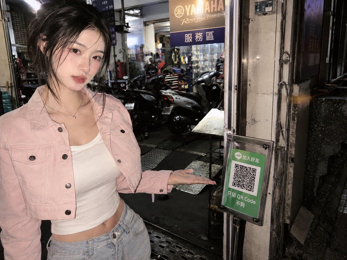 車行數位轉型，專業技師為顧客說明保養系統