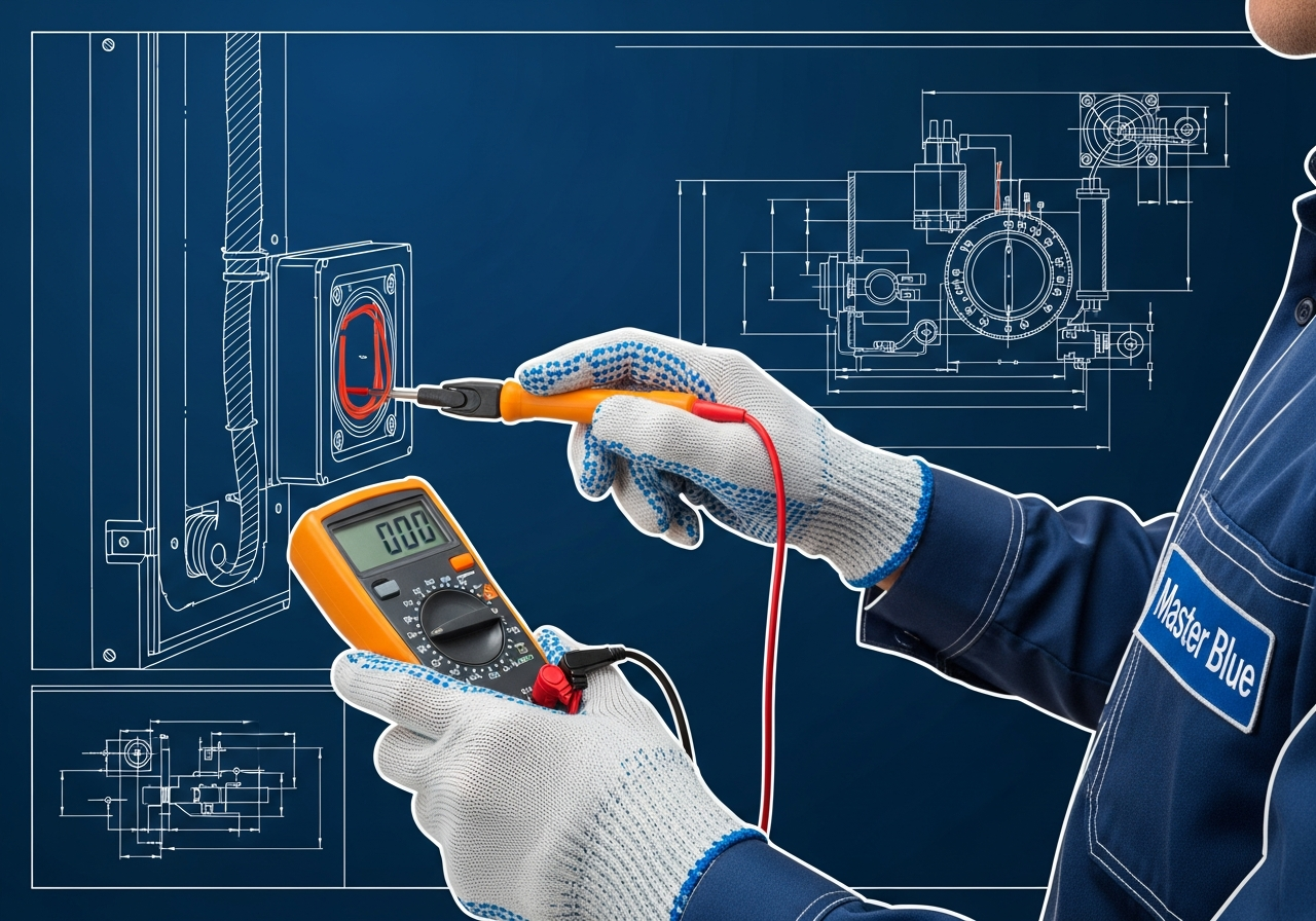 專業電工檢查配電盤