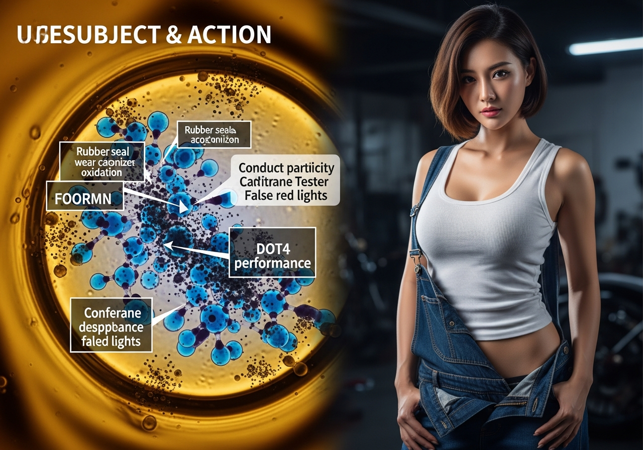 機車煞車油變黑化學變質與碳化微粒