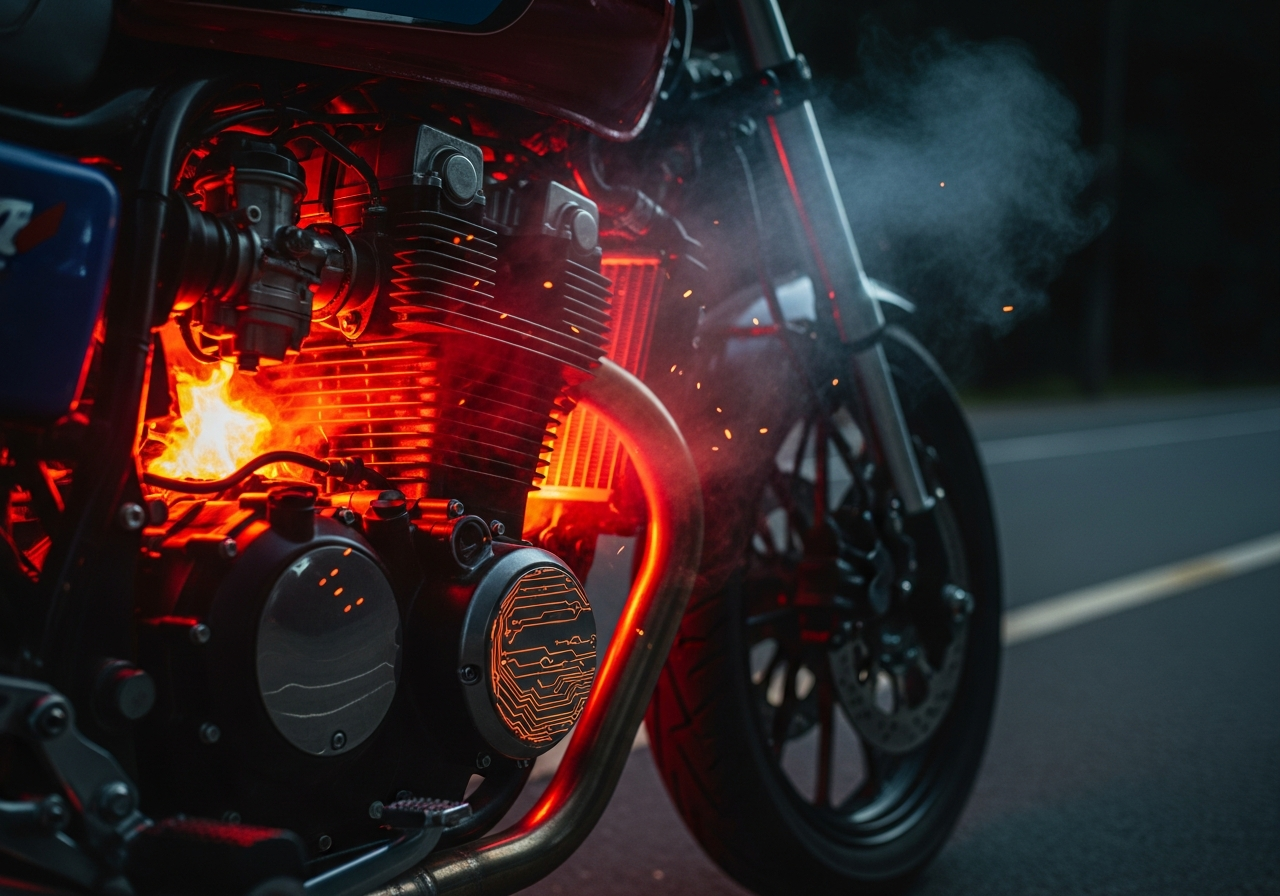 機車引擎過熱警告