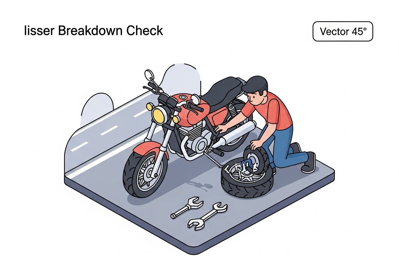 機車爆胎緊急處理示意圖