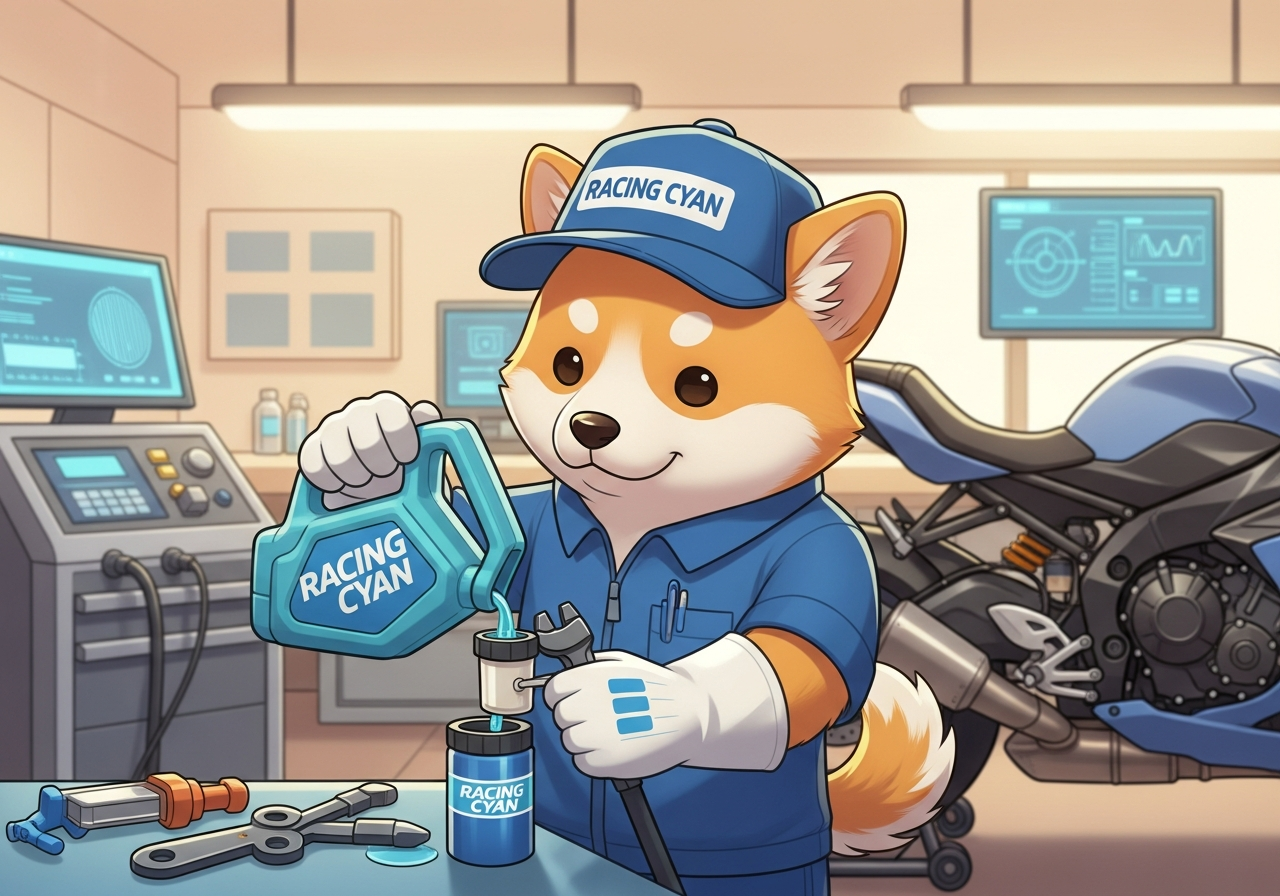 專業技師執行機車煞車系統保養