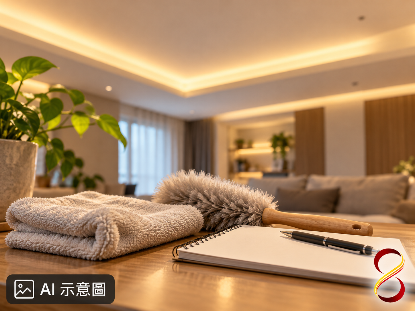 AI 示意圖：清潔與紀錄準備，非免保養保證