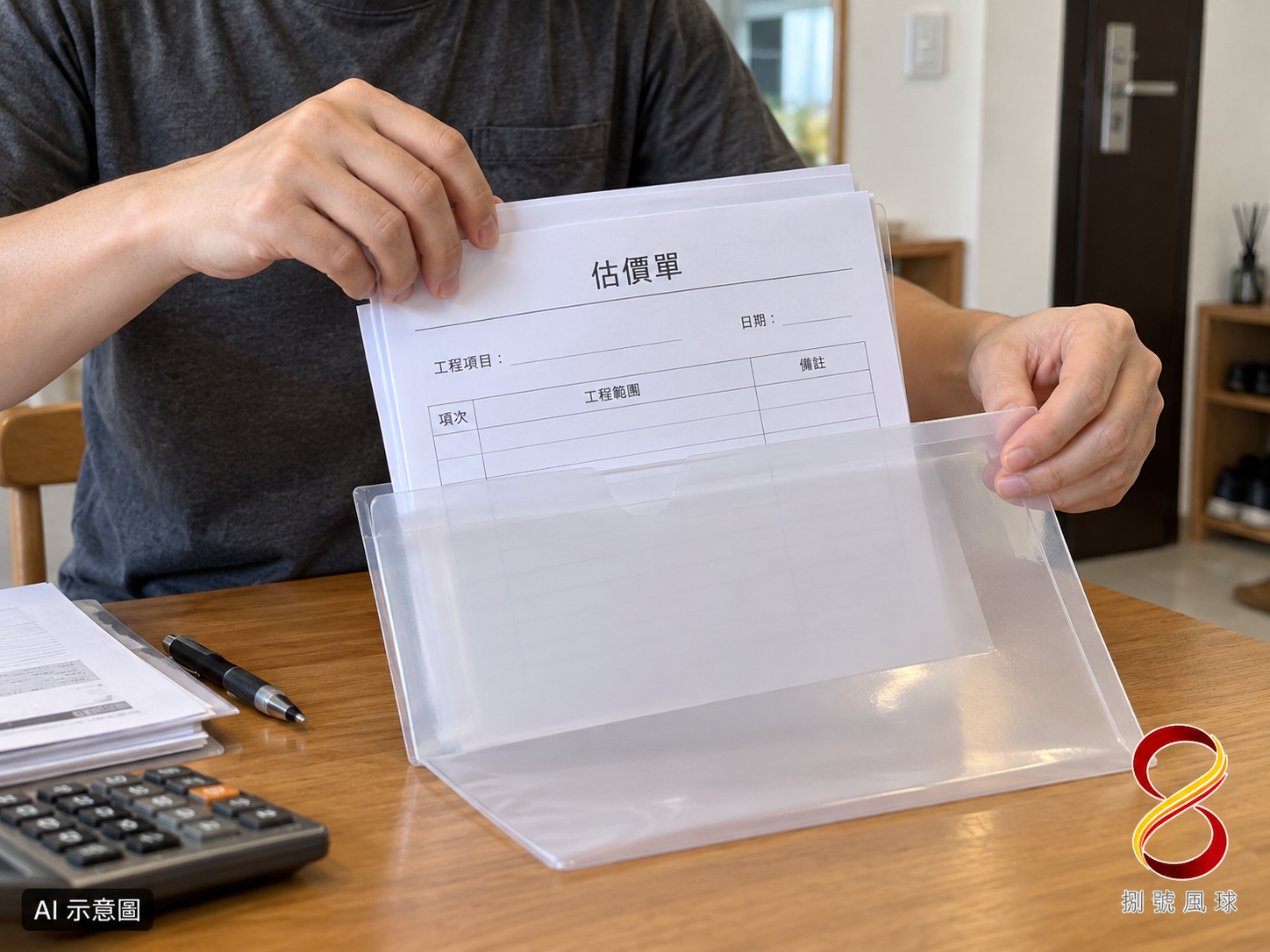 AI 示意圖:保存工程文件概念