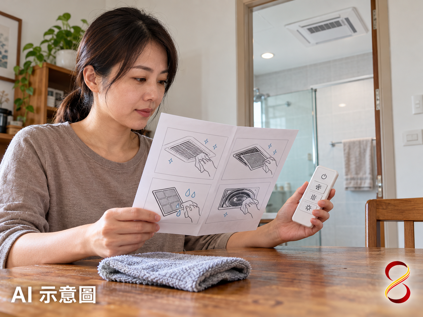 AI 示意圖：模式與清潔文件概念