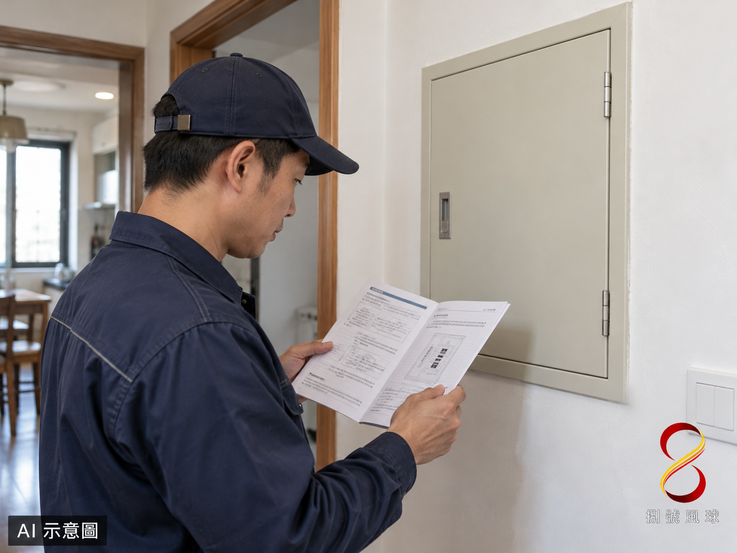 AI 示意圖：封閉供電設備外觀概念