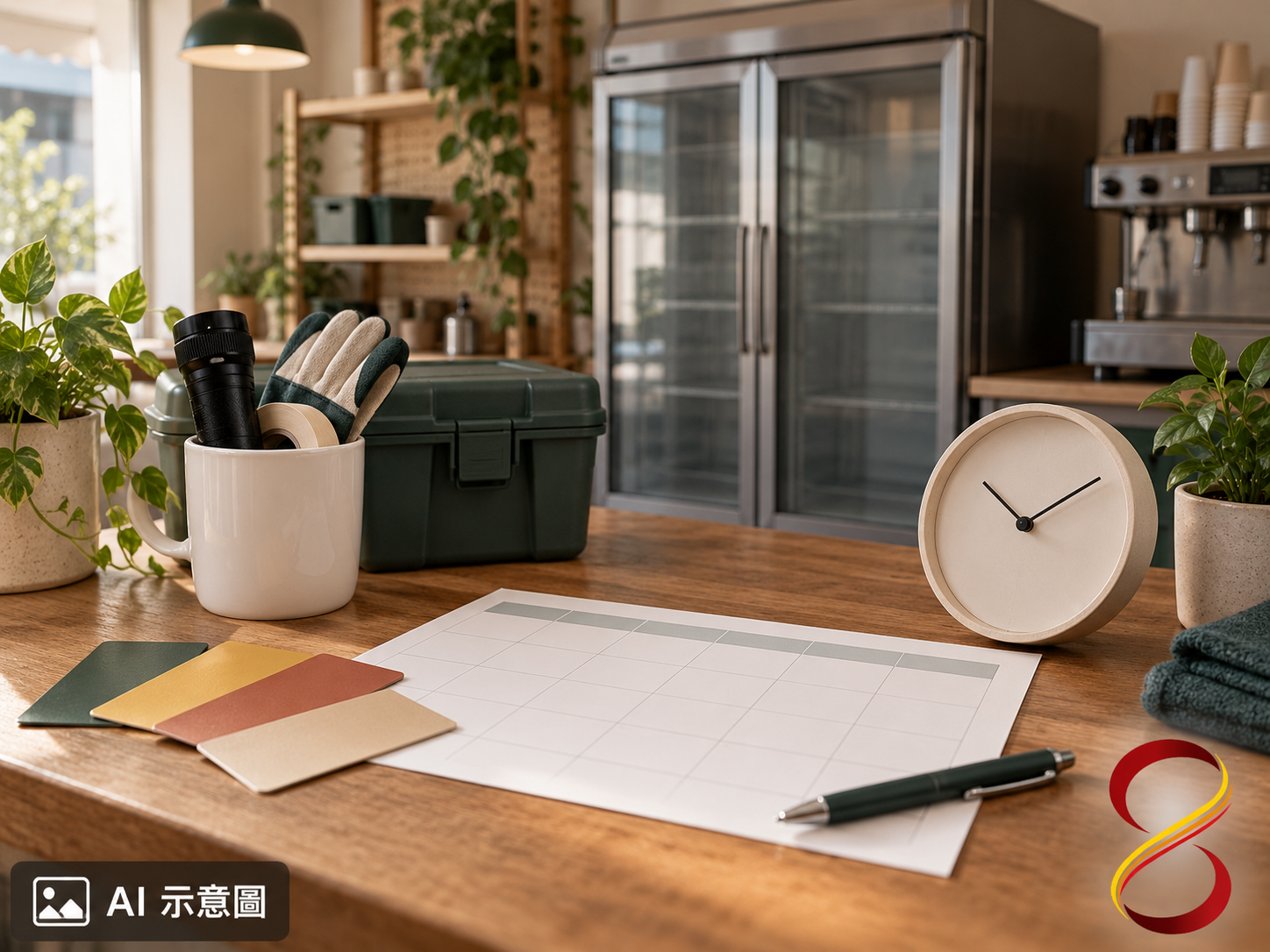 AI 示意圖:盤點可調整的作業時段,非電價時段表