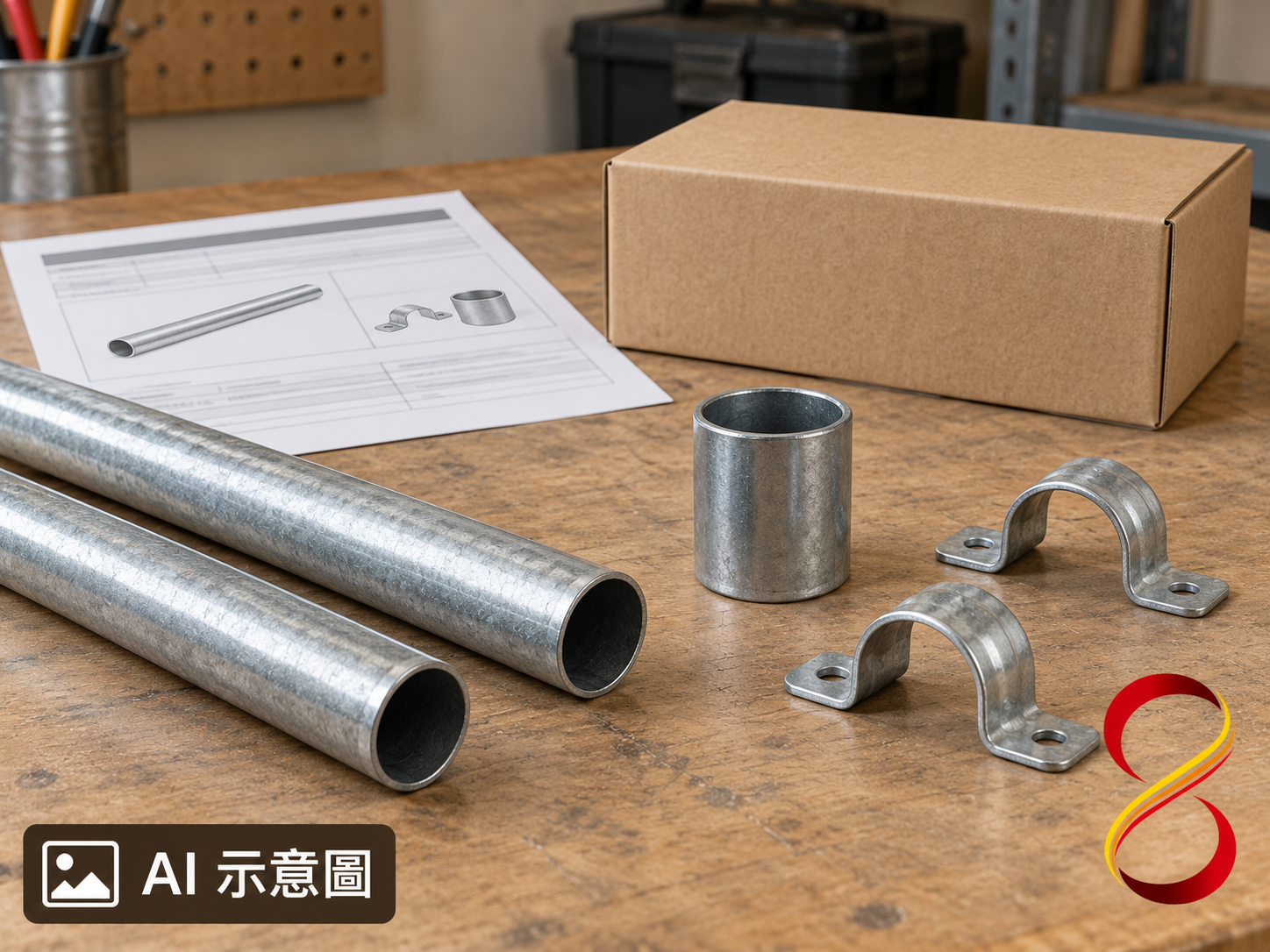 AI 示意圖:材料樣品文件核對,非防火性能證據