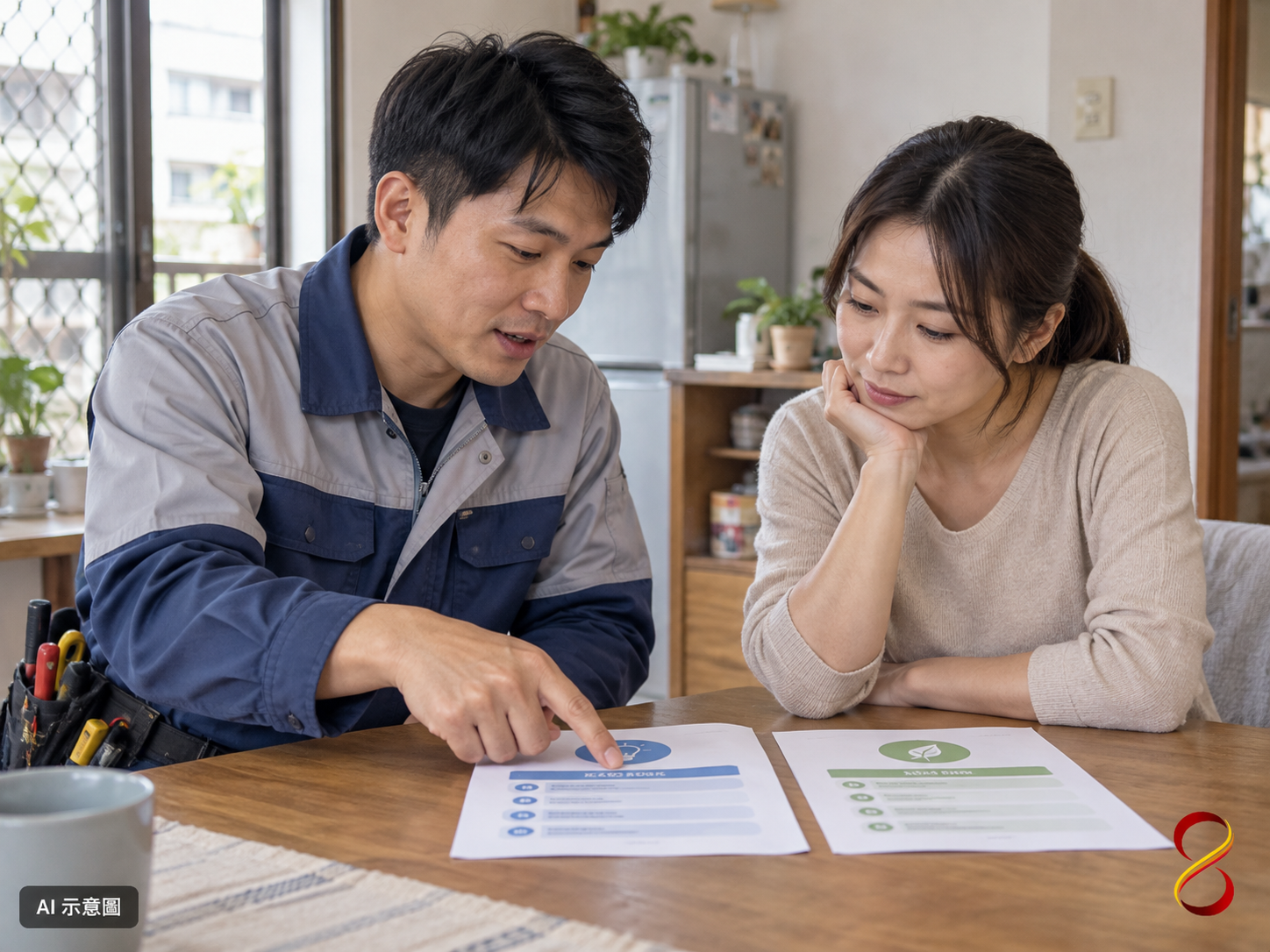 AI 示意圖：供電計費方案比較