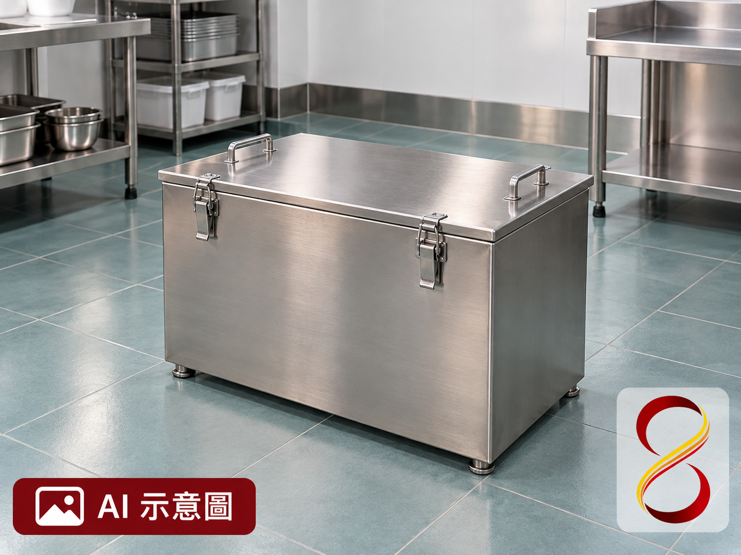 AI 示意圖：保留開蓋清理空間；非合格施工證明