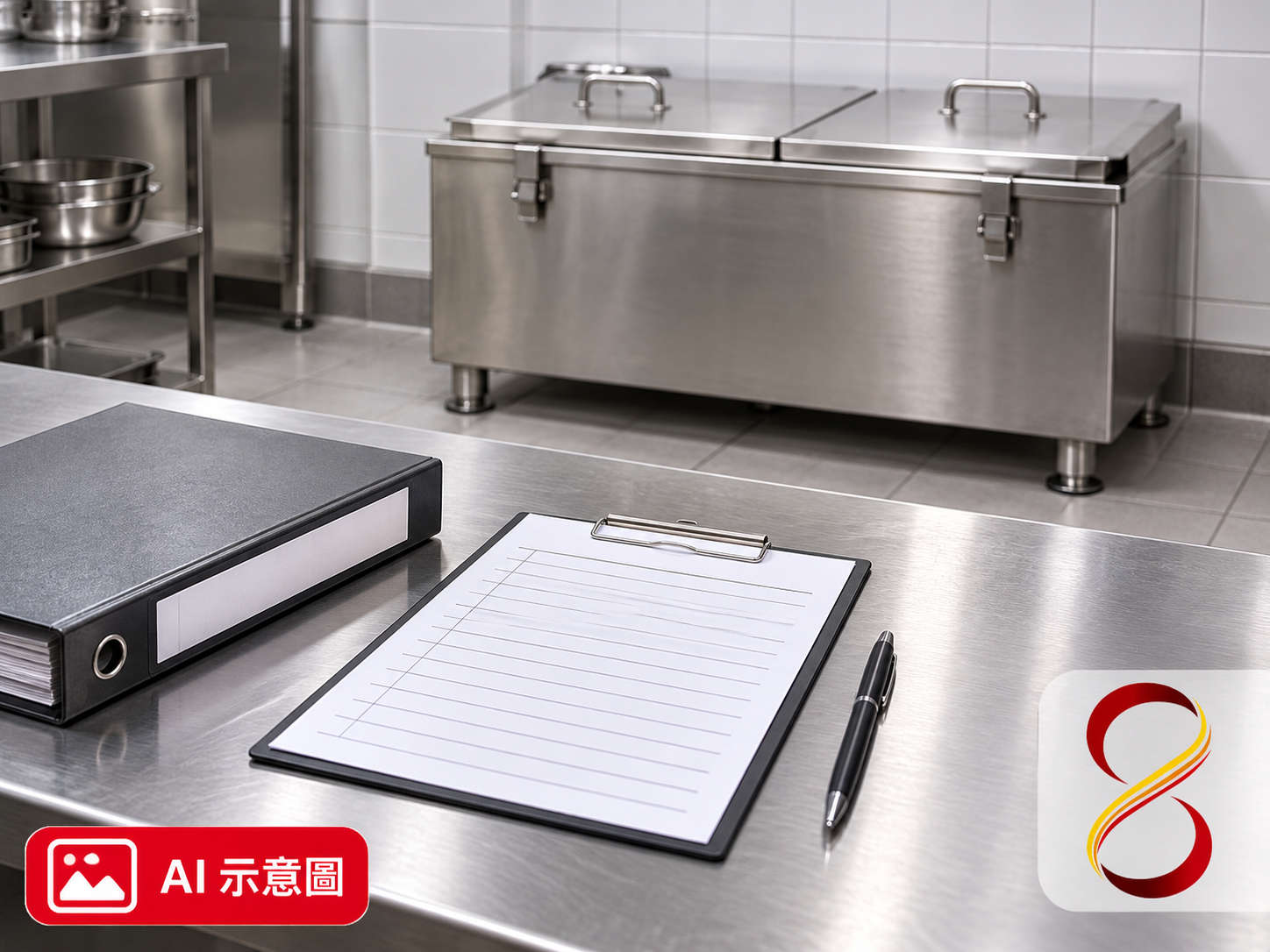 AI 示意圖：空白紀錄表；非實際保養紀錄