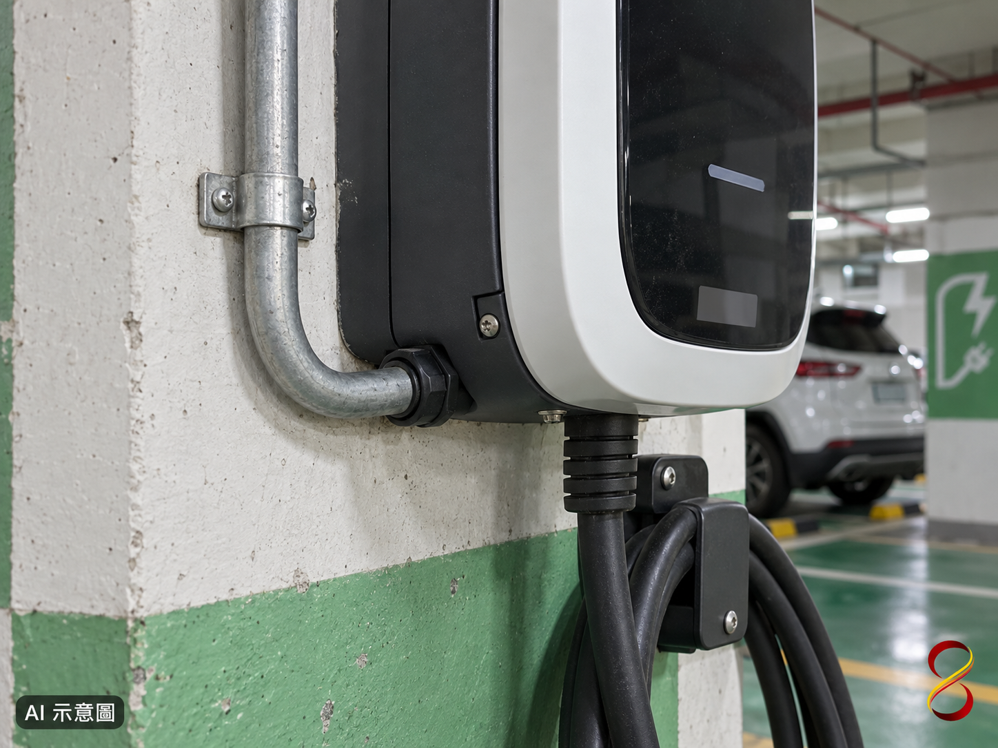 AI 示意圖：機殼與進線部位外觀