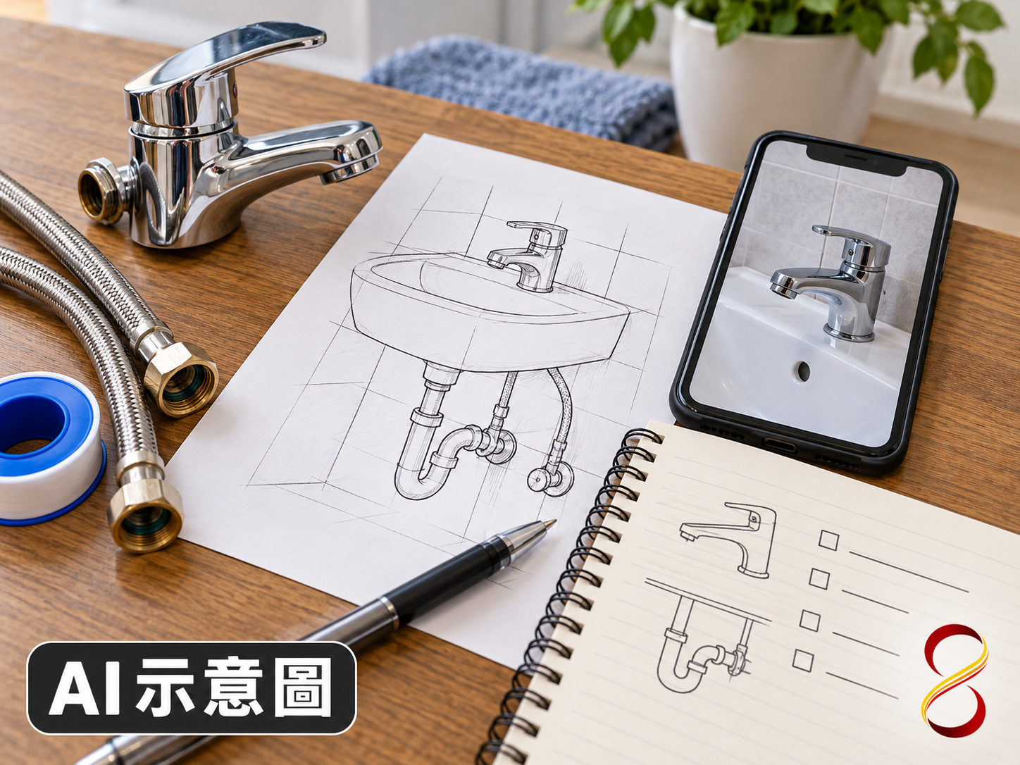 AI 示意圖:需求與交接資料整理概念,非實際工程驗收