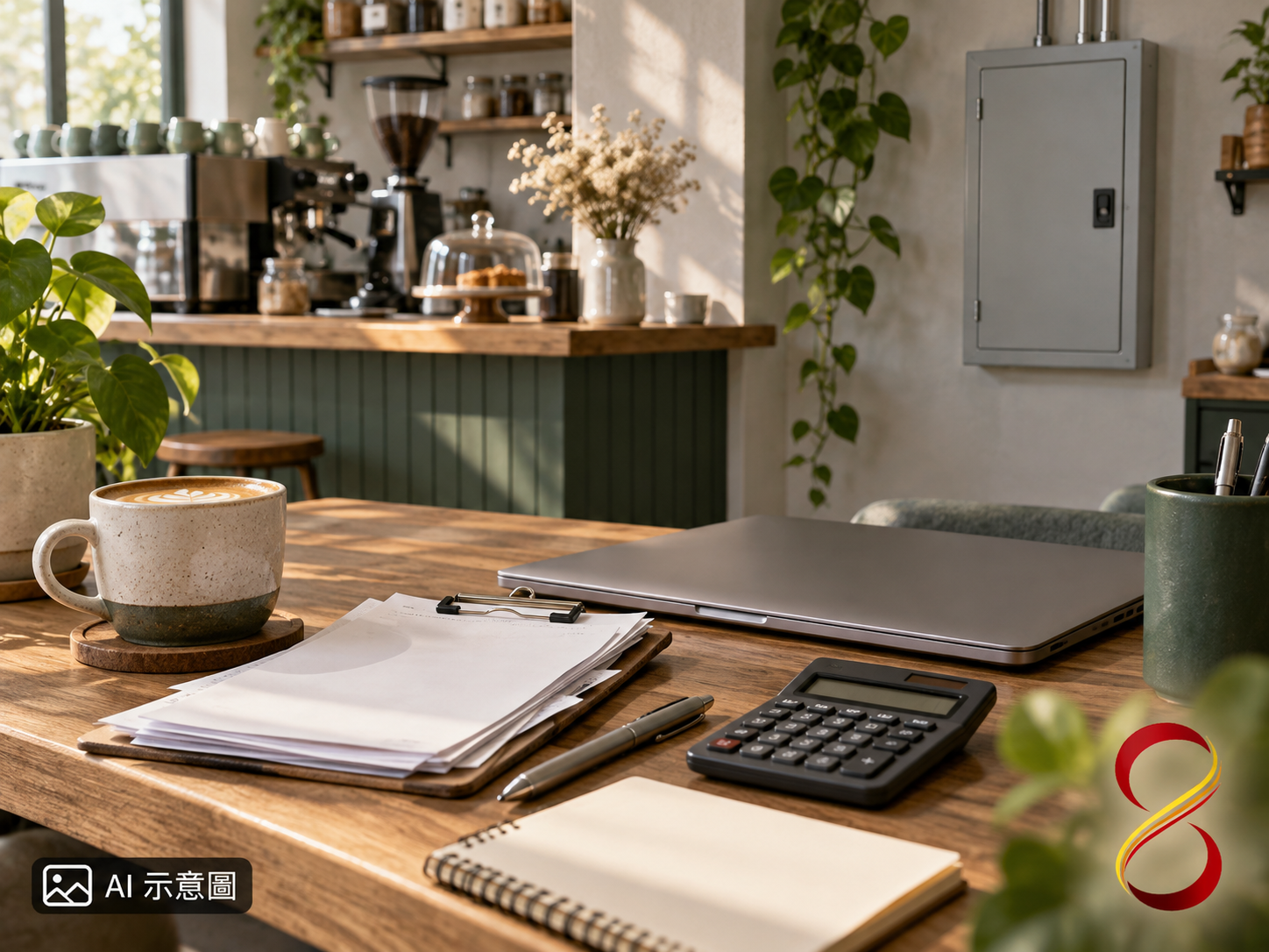 AI 示意圖:店面用電資料整理概念,非實際帳單