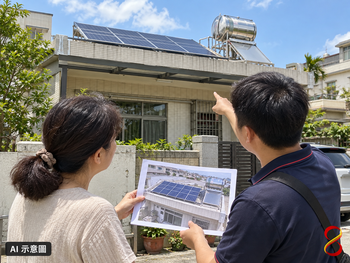 AI 示意圖:屋頂文件與現況評估