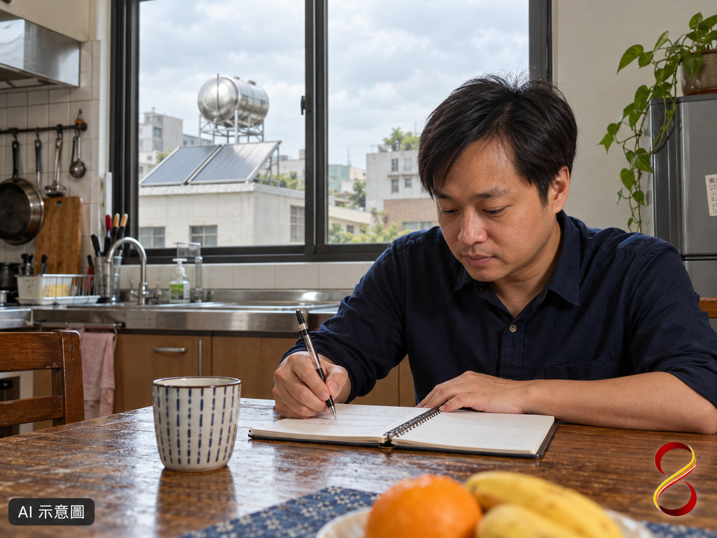 AI 示意圖:天候與熱水使用紀錄