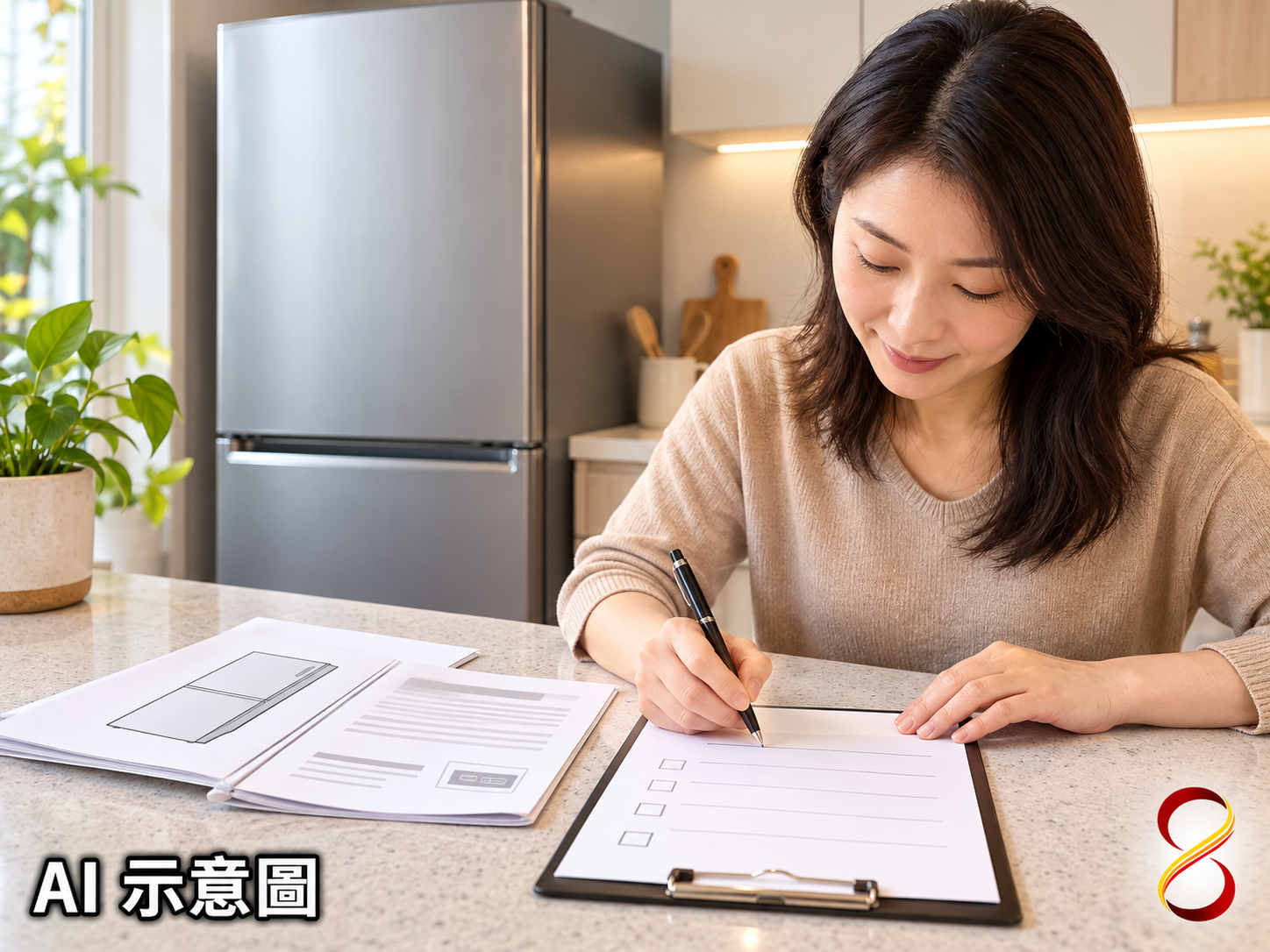 AI 示意圖：產品型號資料準備，非實際合格型號