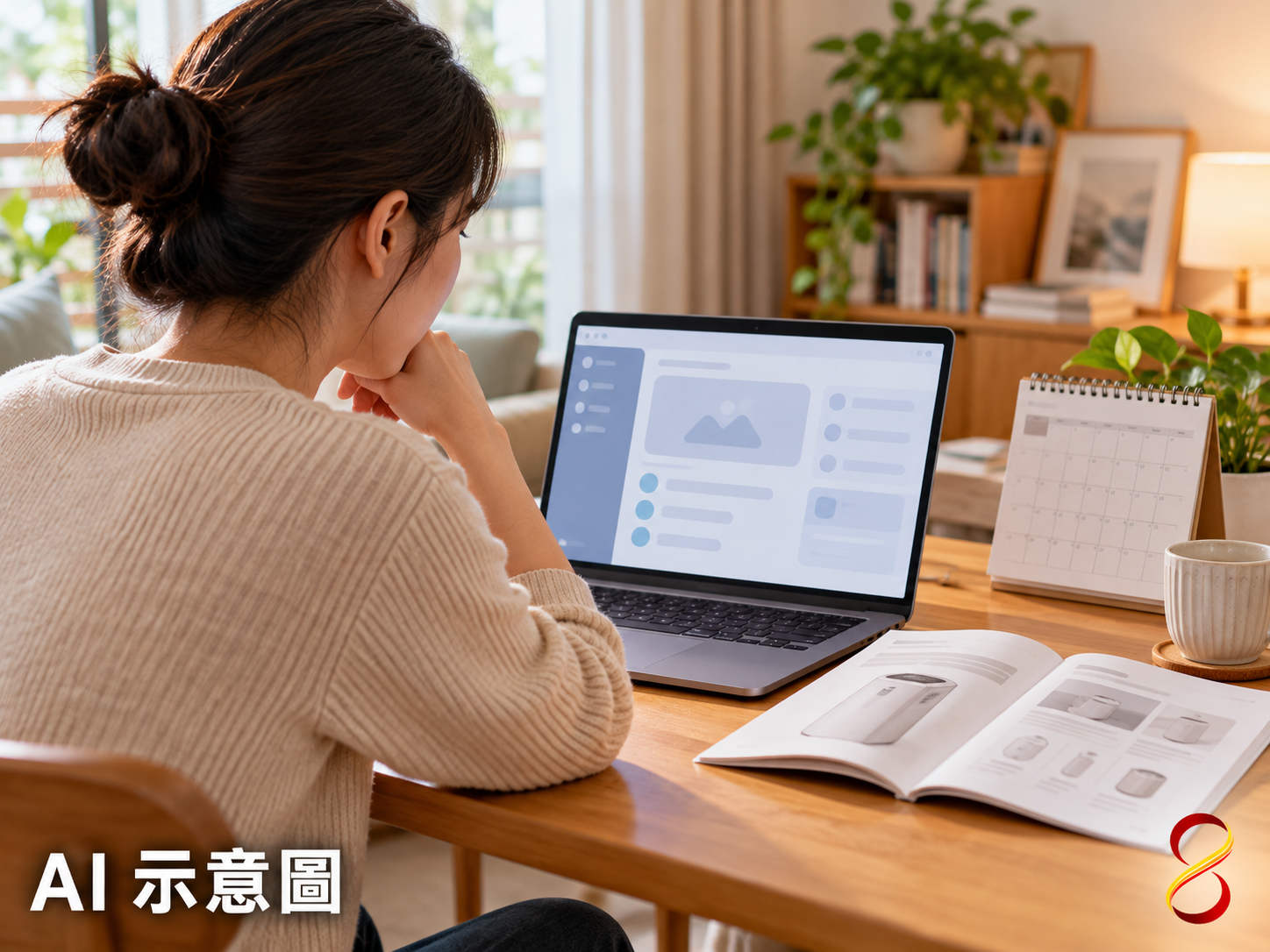 AI 示意圖：查詢進度概念，非受理核准或撥款畫面