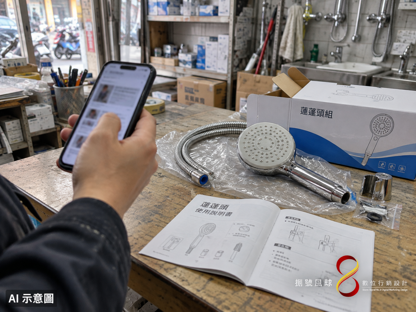AI 示意圖:型號資料核對概念,非標章認證畫面