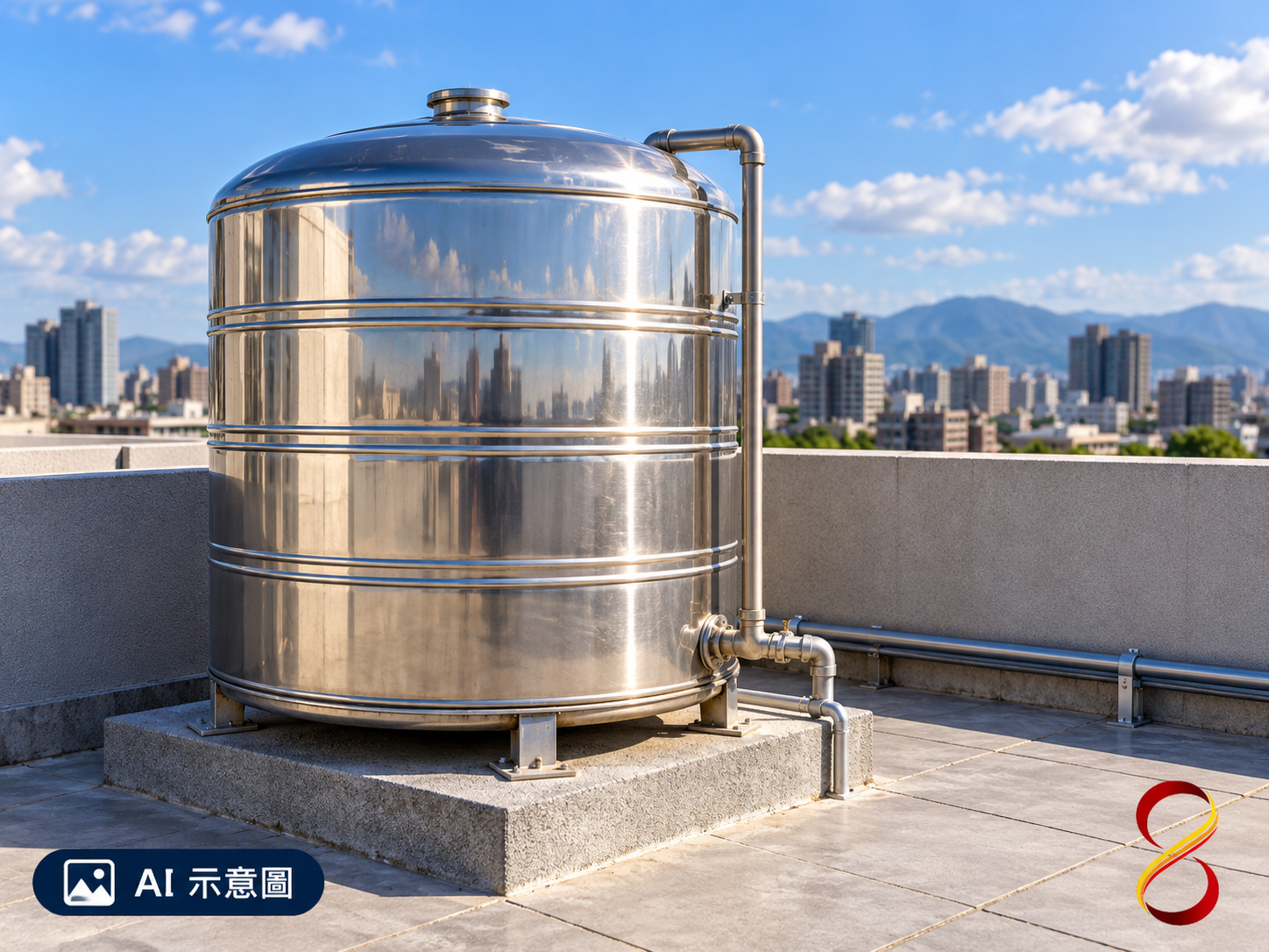 AI 示意圖：安全位置觀察封閉設備，非入槽施工示範