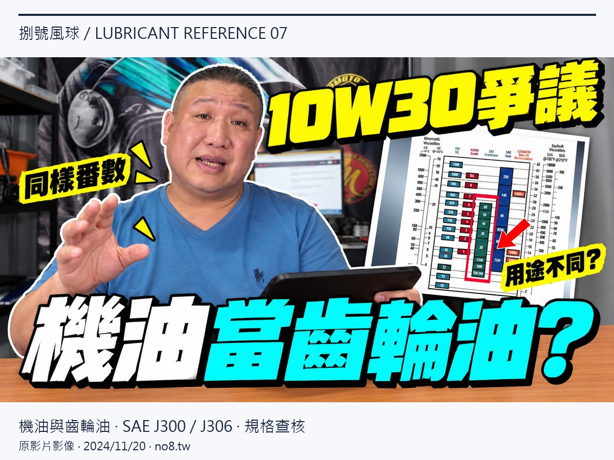 機油與齒輪油選用|SAE J300/J306與原廠要求原影片縮圖之4:3排版