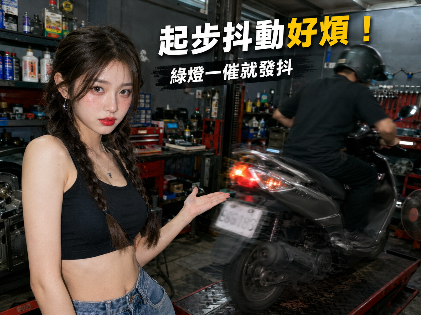機車綠燈起步產生劇烈抖動與異音