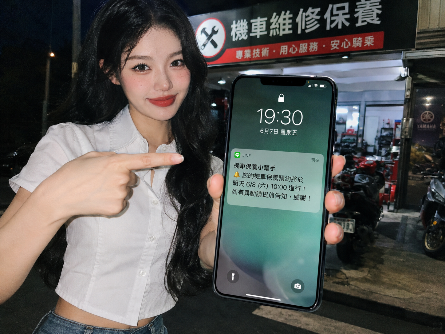 LINE 群組即時推播預約資訊