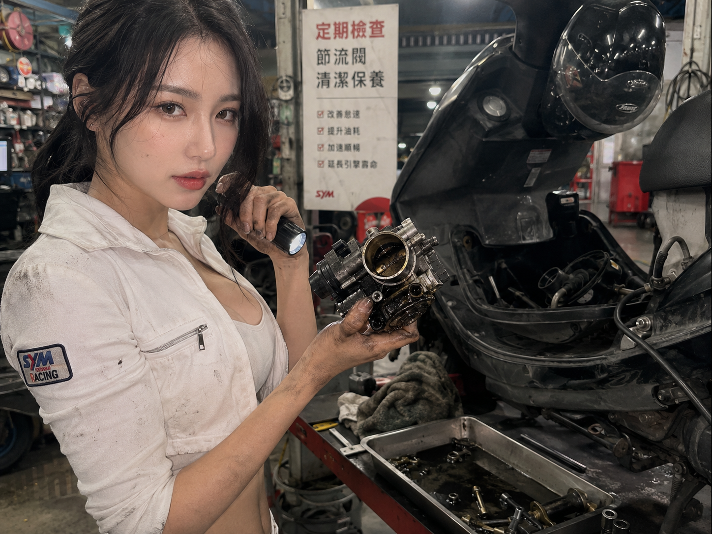 機車節流閥髒污檢視，怠速不穩的主因